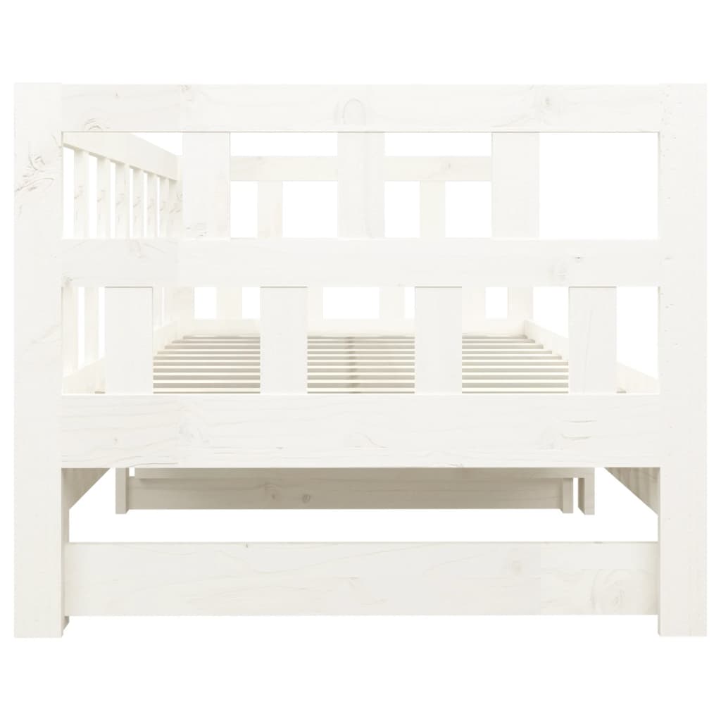 Day Bed | White | Solid pine wood | 2x