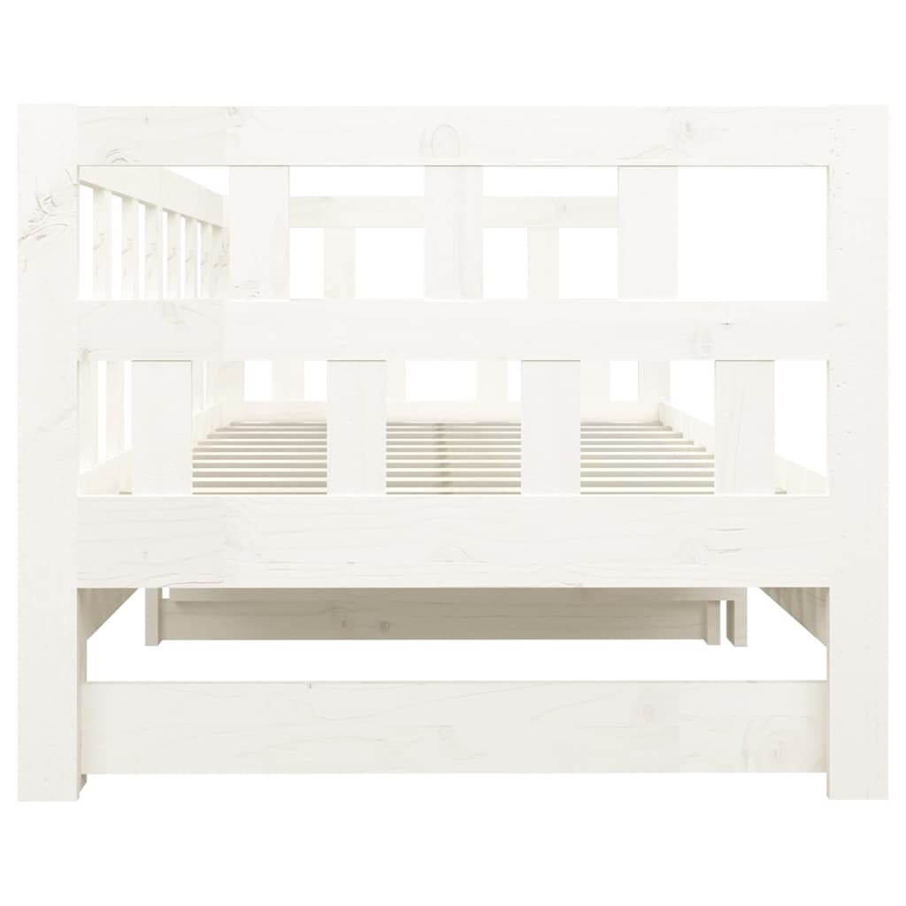 Pull-out Day Bed without Mattress White 2x(80x200) cm