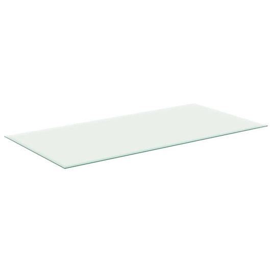 Table Top Transparent 50x100 cm Tempered Glass