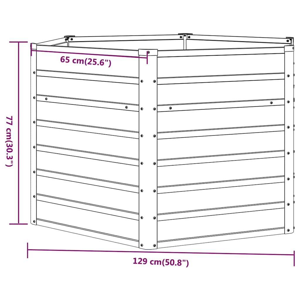 Garden Raised Bed | Rusty | Corten steel | Large | Tough