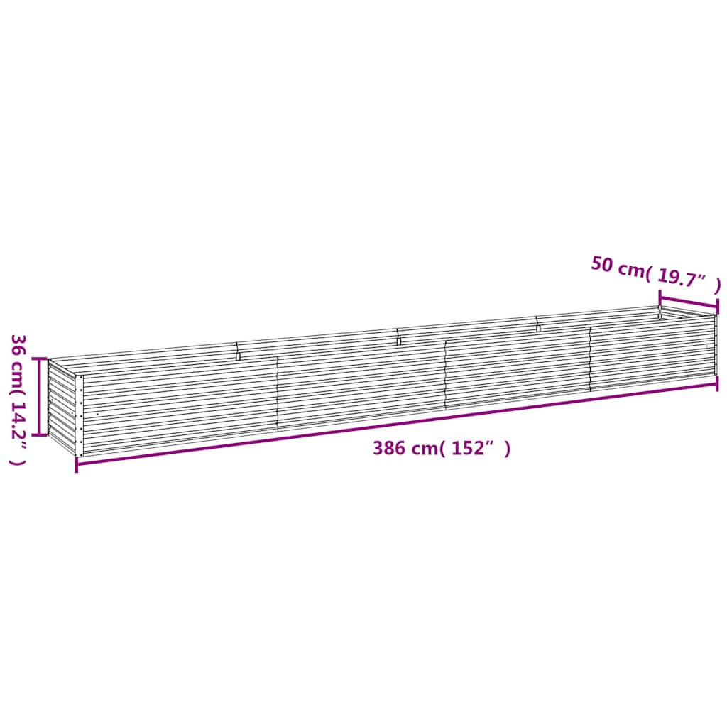 Garden Raised Bed 386 x 50 x 36 cm