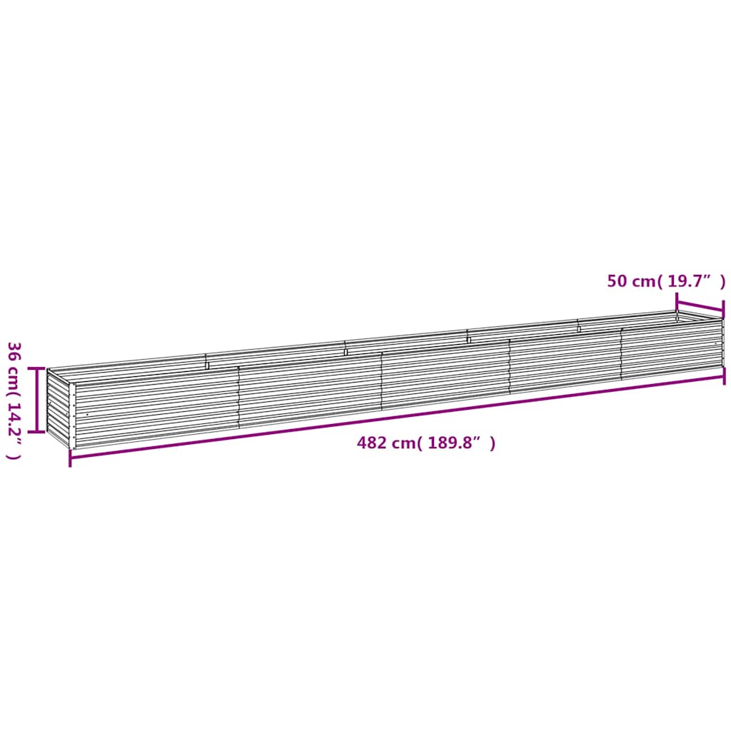 Garden Raised Bed 482 x 50 x 36 cm