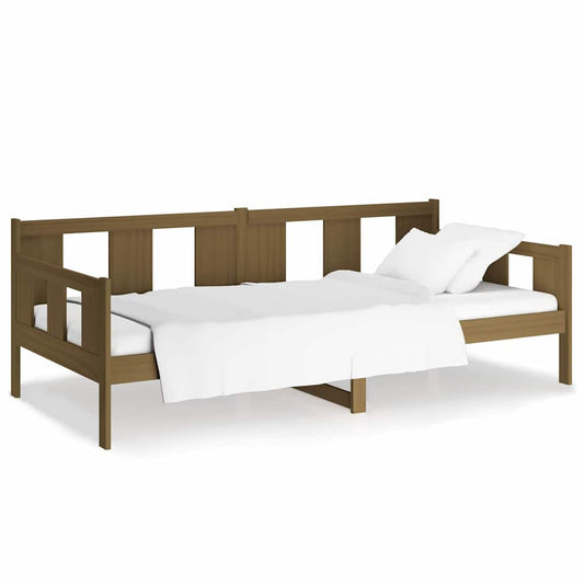 Day Bed without Mattress Honey Brown Solid Wood Pine 90x190 cm