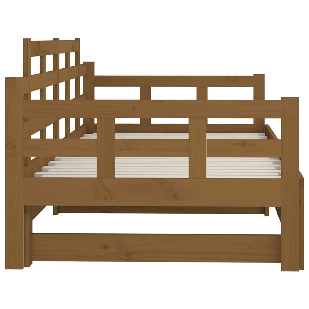 Day Bed | Honey Brown | Solid Pine Wood | Standard | Convertible