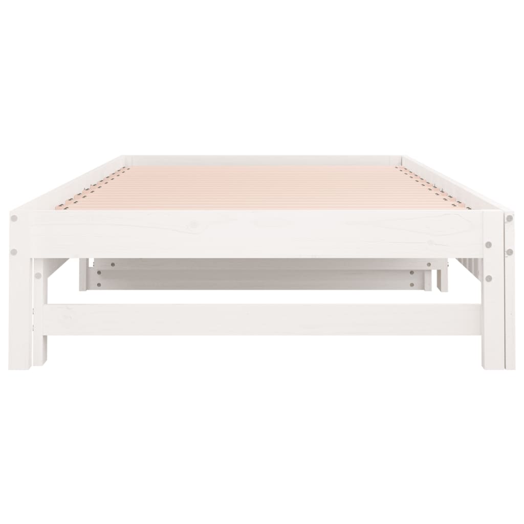 Pull-out Day Bed without Mattress White 2x(90x190) cm