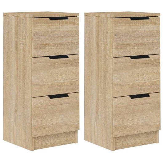 Sideboards 2 pcs Sonoma Oak 30x30x70 cm Engineered Wood