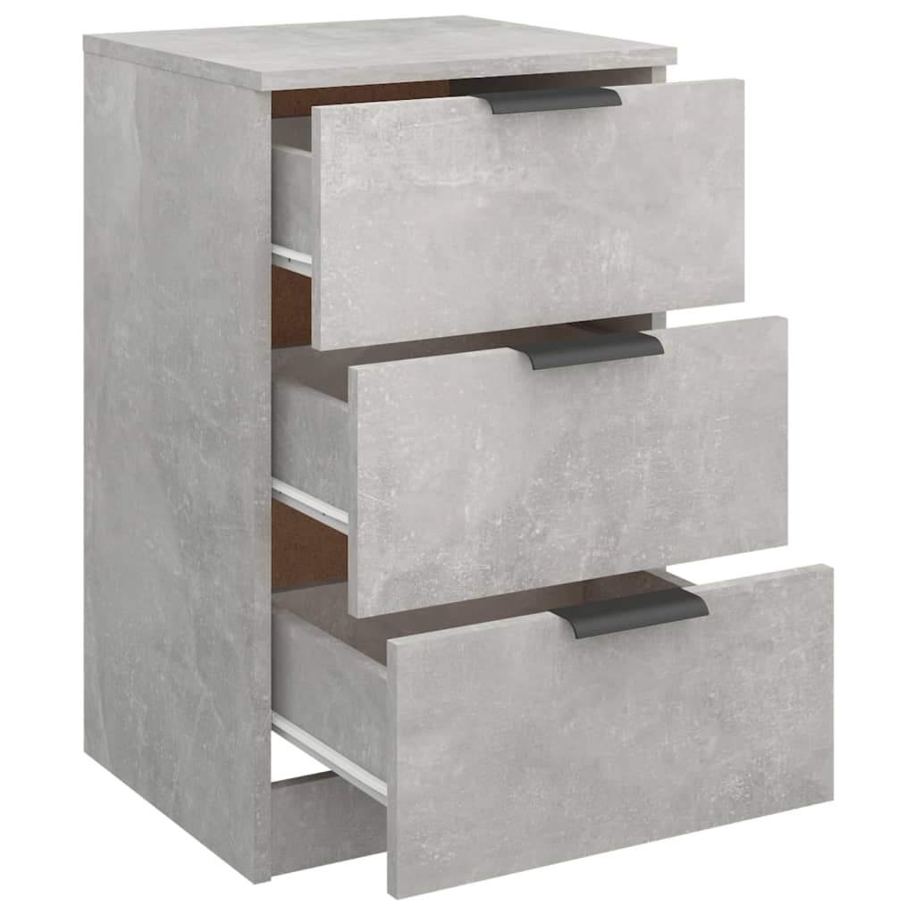Bedside Cabinet Concrete Grey 40x36x65 cm