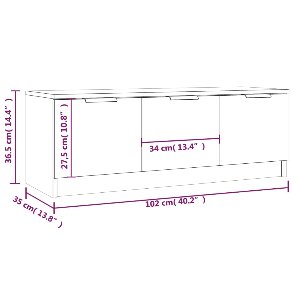 Tv Cabinet | White | Engineered Wood | Standard | Adjustable Armrests