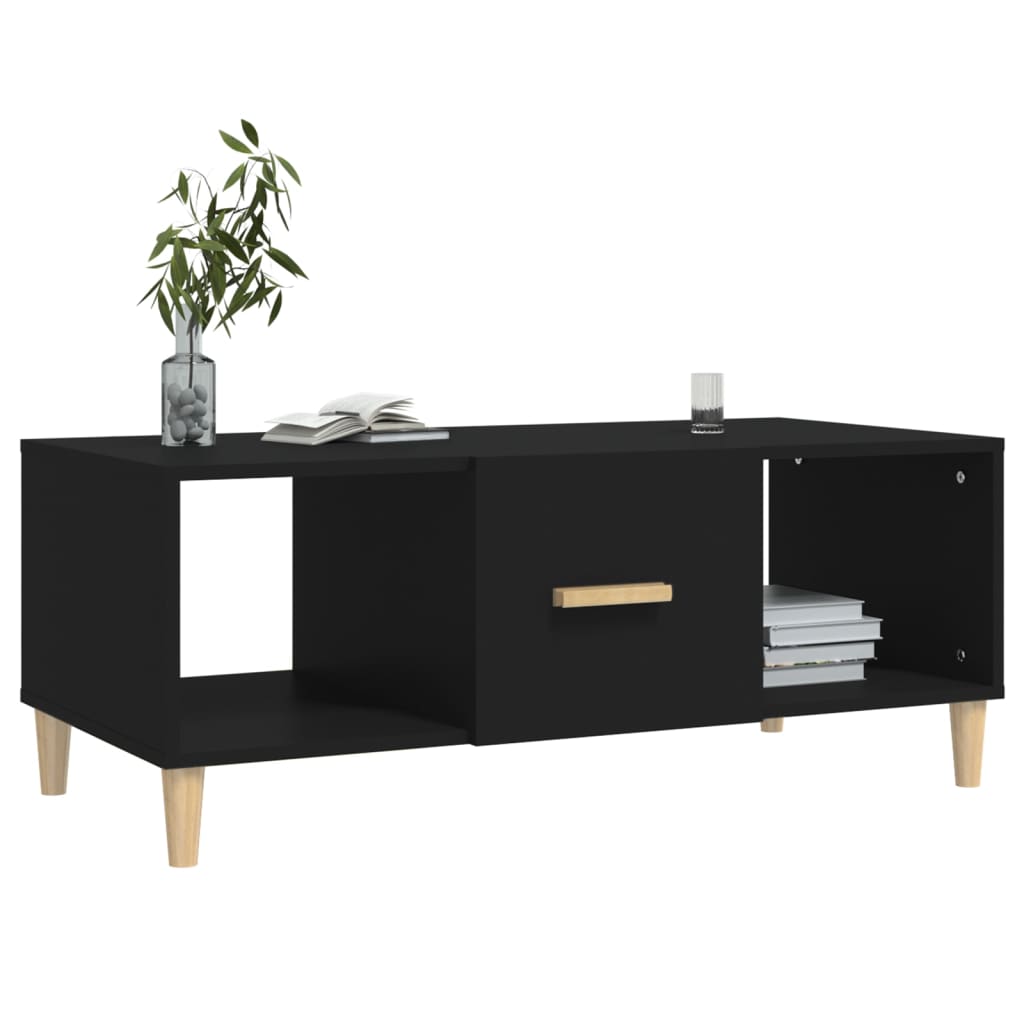 Coffee Table Black 102x50x40 cm Engineered Wood
