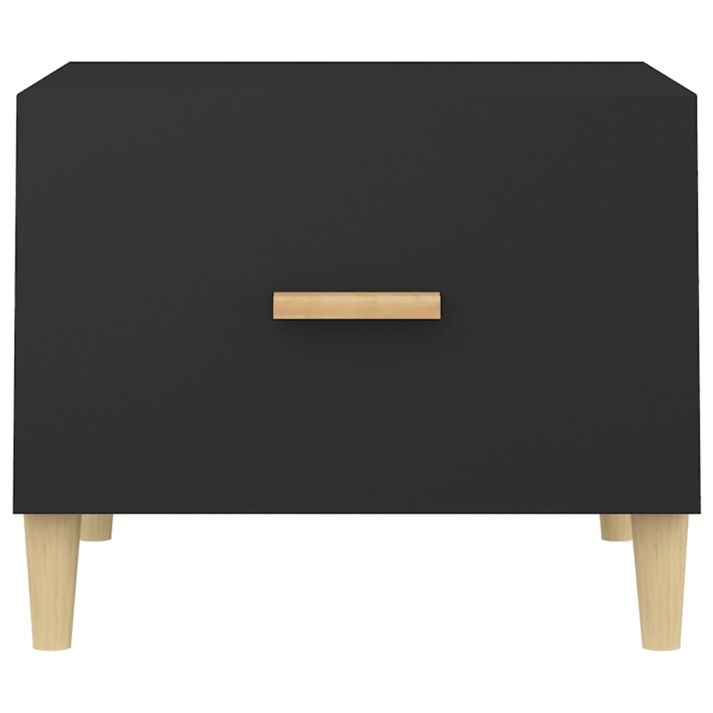 Coffee Table Black 50x50x40 cm Engineered Wood