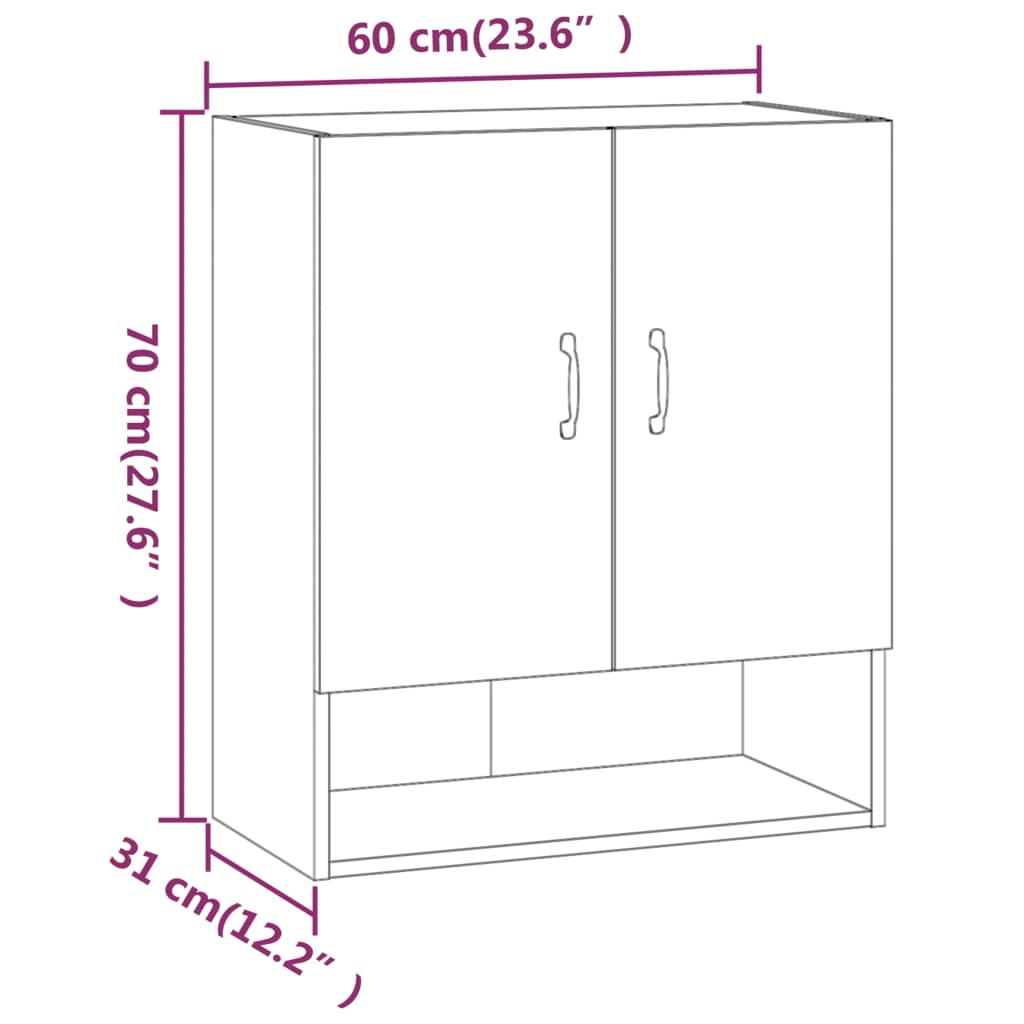 Floating Cabinet | White | Engineered Wood | Medium | Wall Cabinet