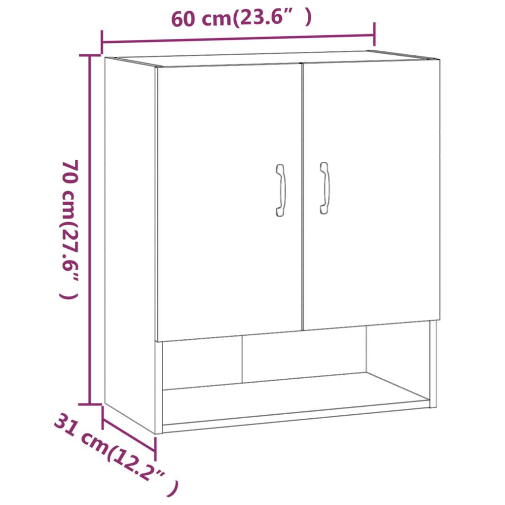 Floating Cabinet | Concrete Grey | Engineered Wood | Medium