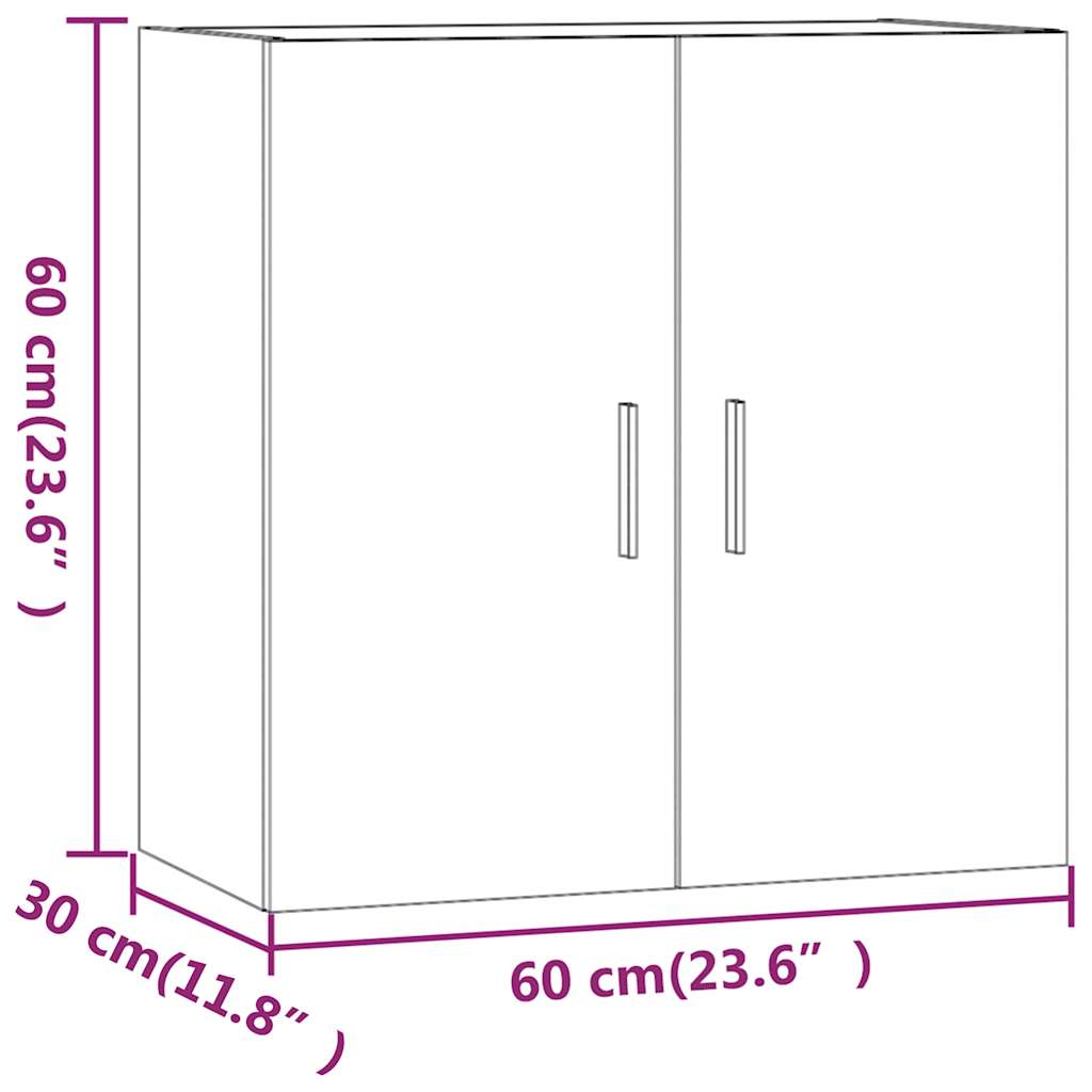 Wall Cabinet | Sonoma Oak | Engineered Wood | 60cm x 30cm x 60cm
