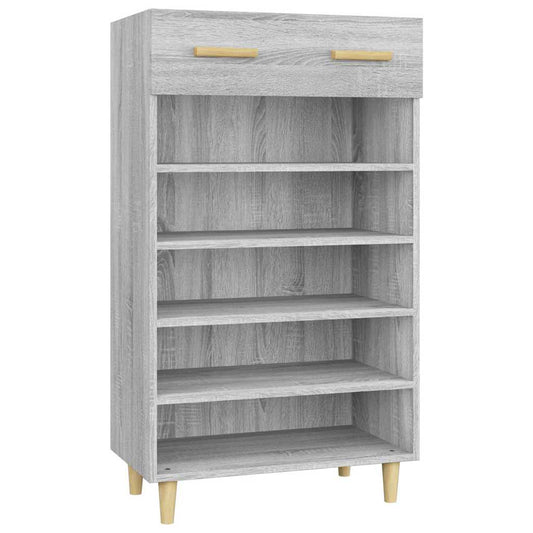 Shoe Cabinet Grey Sonoma 60x35x105 cm Engineered Wood
