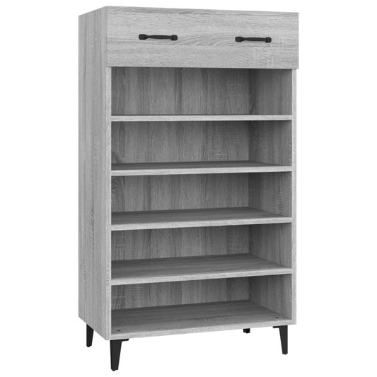 Shoe Cabinet Grey Sonoma 60x35x105 cm Engineered Wood