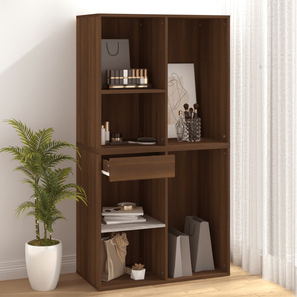 Cosmetic Cabinet Brown Oak 80x40x75 cm Engineered Wood