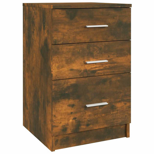 Bed Cabinet Smoked Oak 40x40x63 cm Engineered Wood