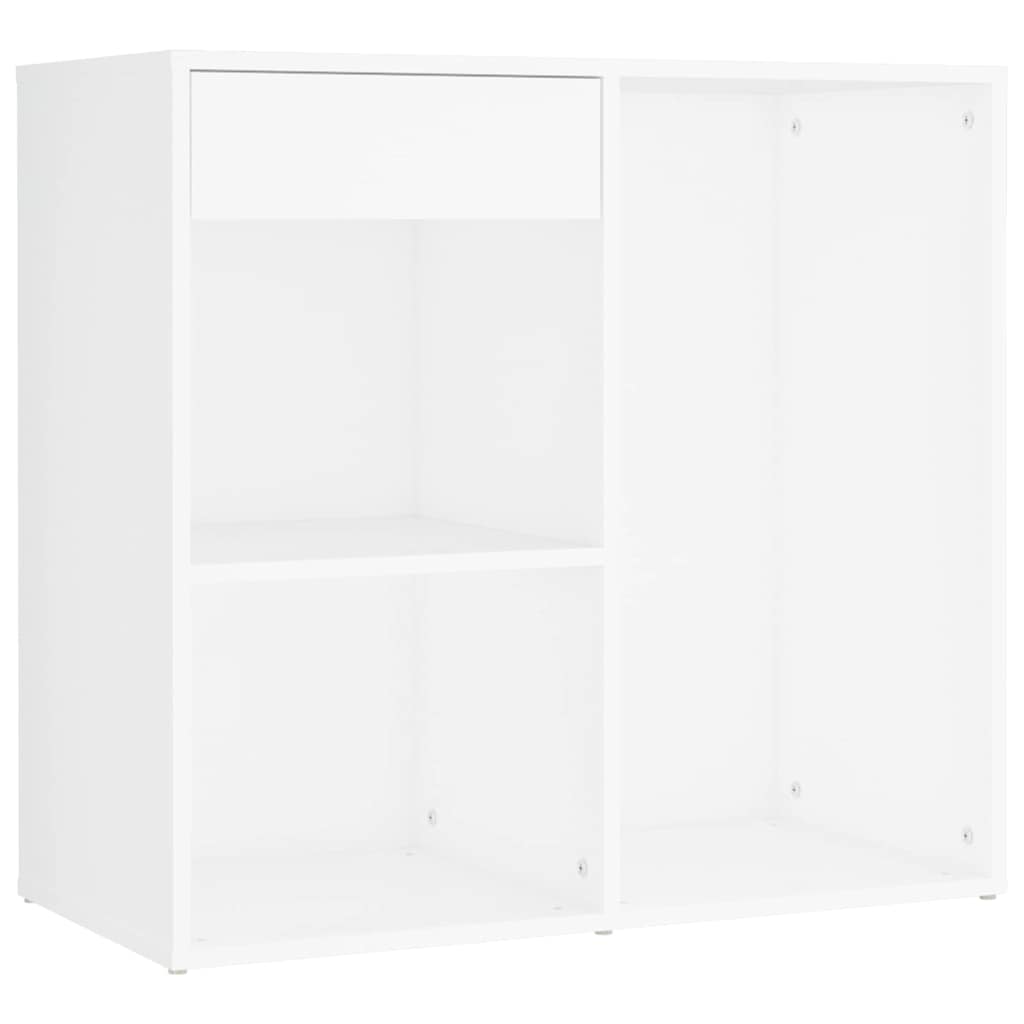 Dressing Table Set with LED White Engineered Wood