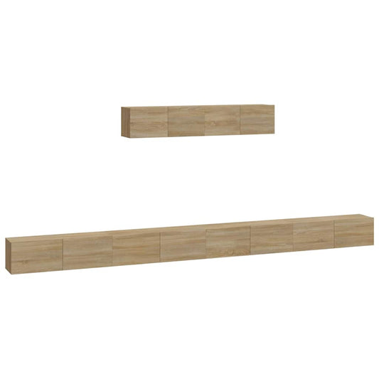 4 Piece TV Cabinet Set Sonoma Oak Engineered Wood