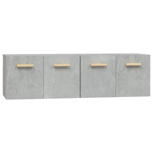 Wall Cabinets 2 pcs Concrete Grey 60x36.5x35 cm Engineered Wood