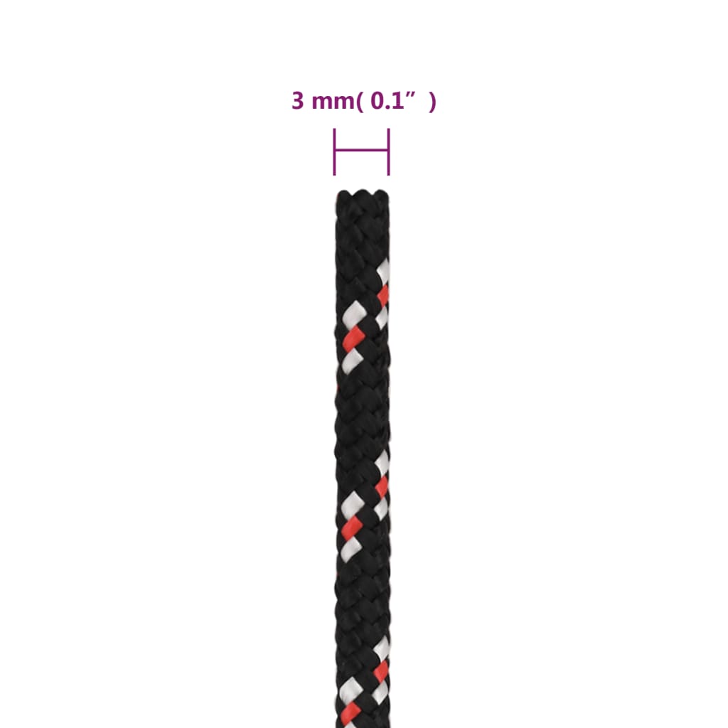 Boat Rope Black 3 mm 50 m Polypropylene