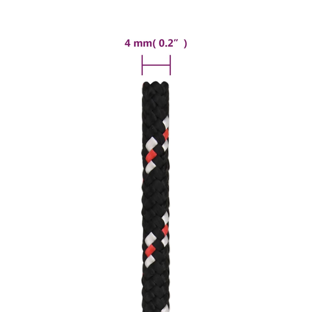 Boat Rope Black 4 mm 100 m Polypropylene