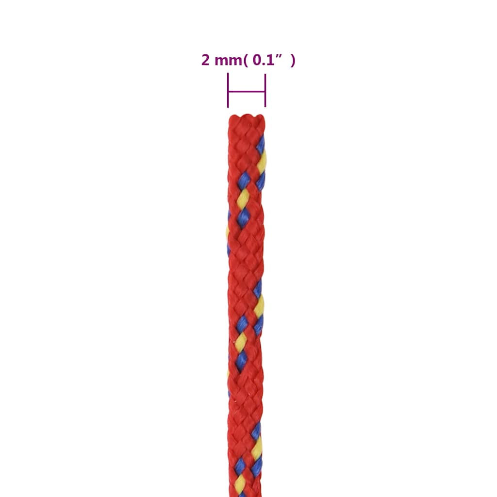 Boat Rope Red 2 mm 25 m Polypropylene