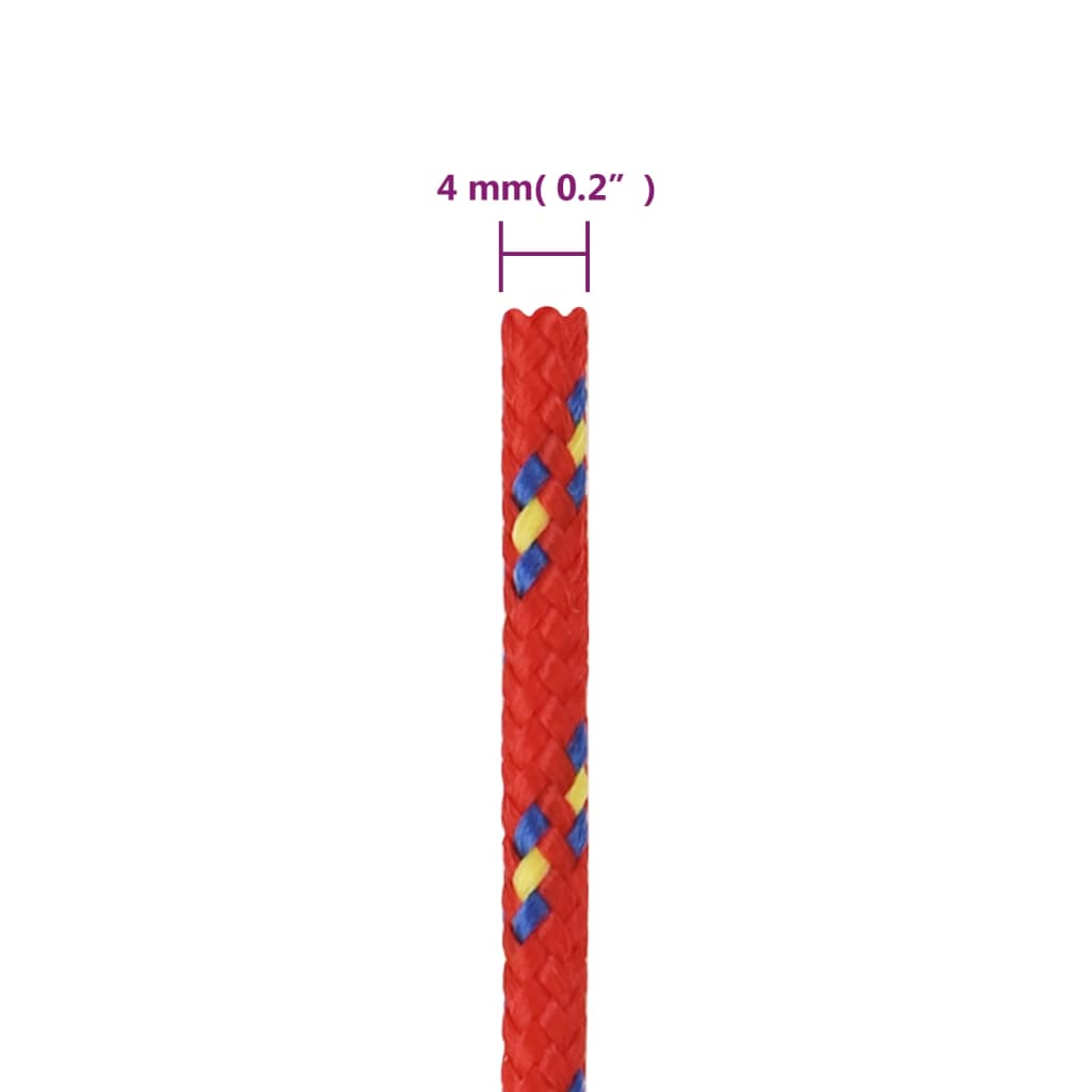 Boat Rope Red 4 mm 100 m Polypropylene
