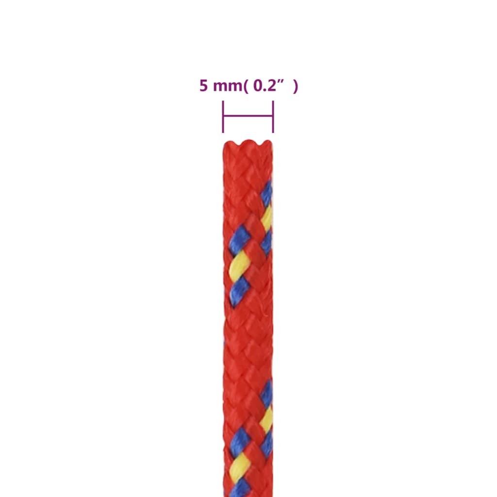 Boat Rope Red 5 mm 25 m Polypropylene