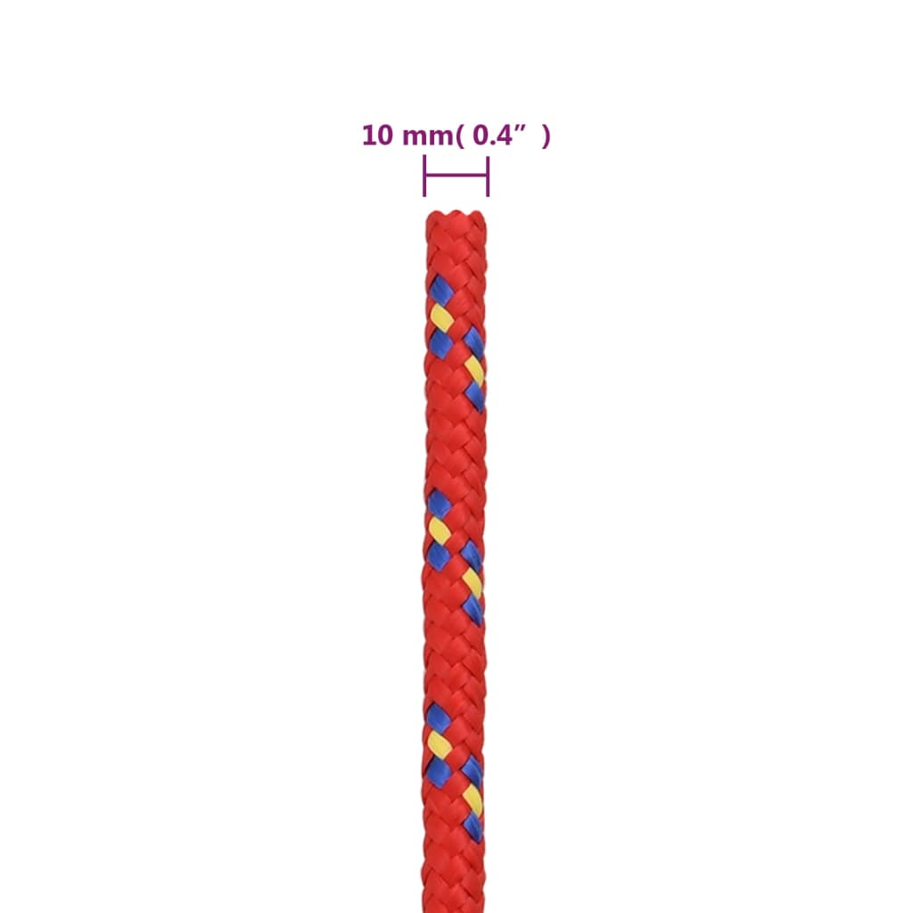 Boat Rope Red 10 mm 500 m Polypropylene