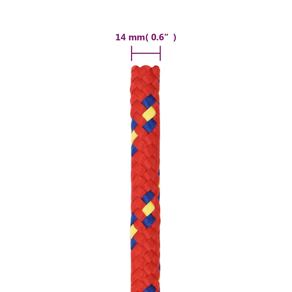 Boat Rope Red 14 mm 25 m Polypropylene