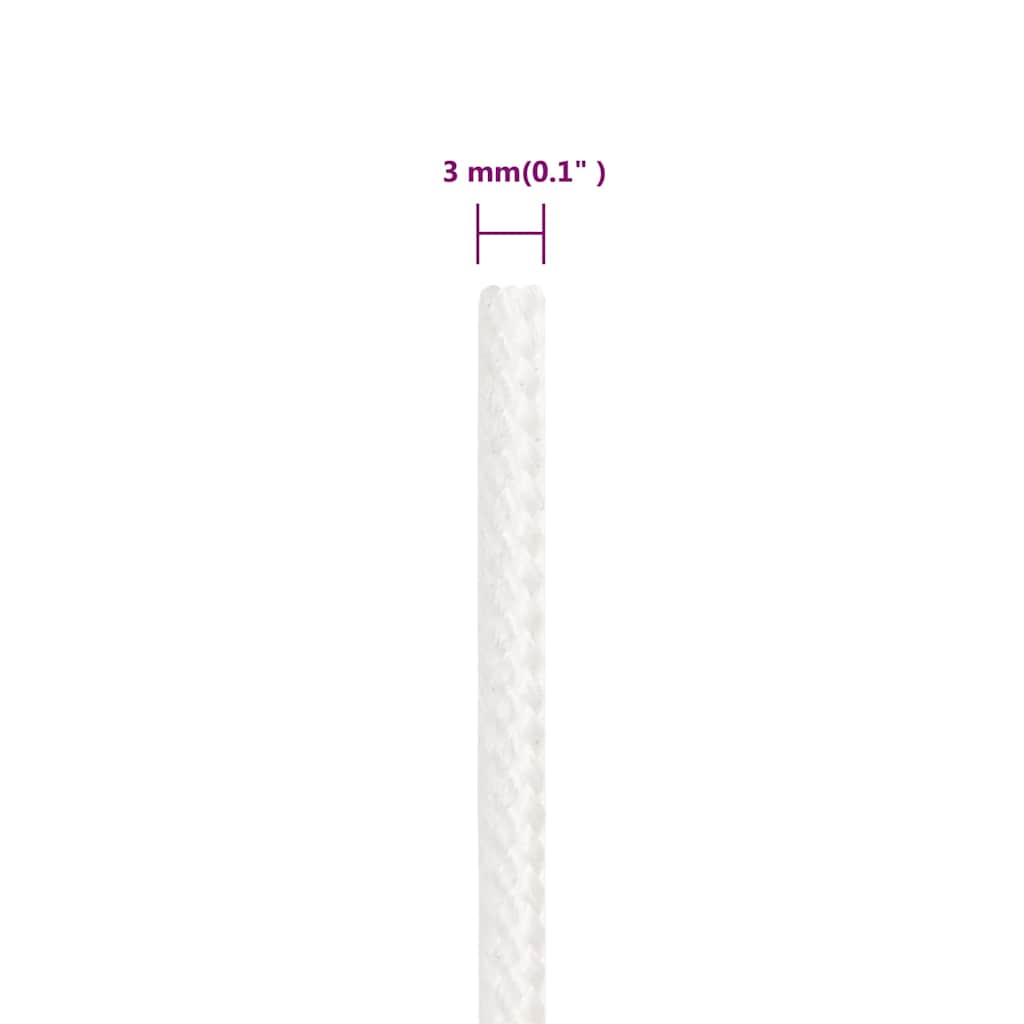 Boat Rope Full White 3 mm 500 m Polypropylene