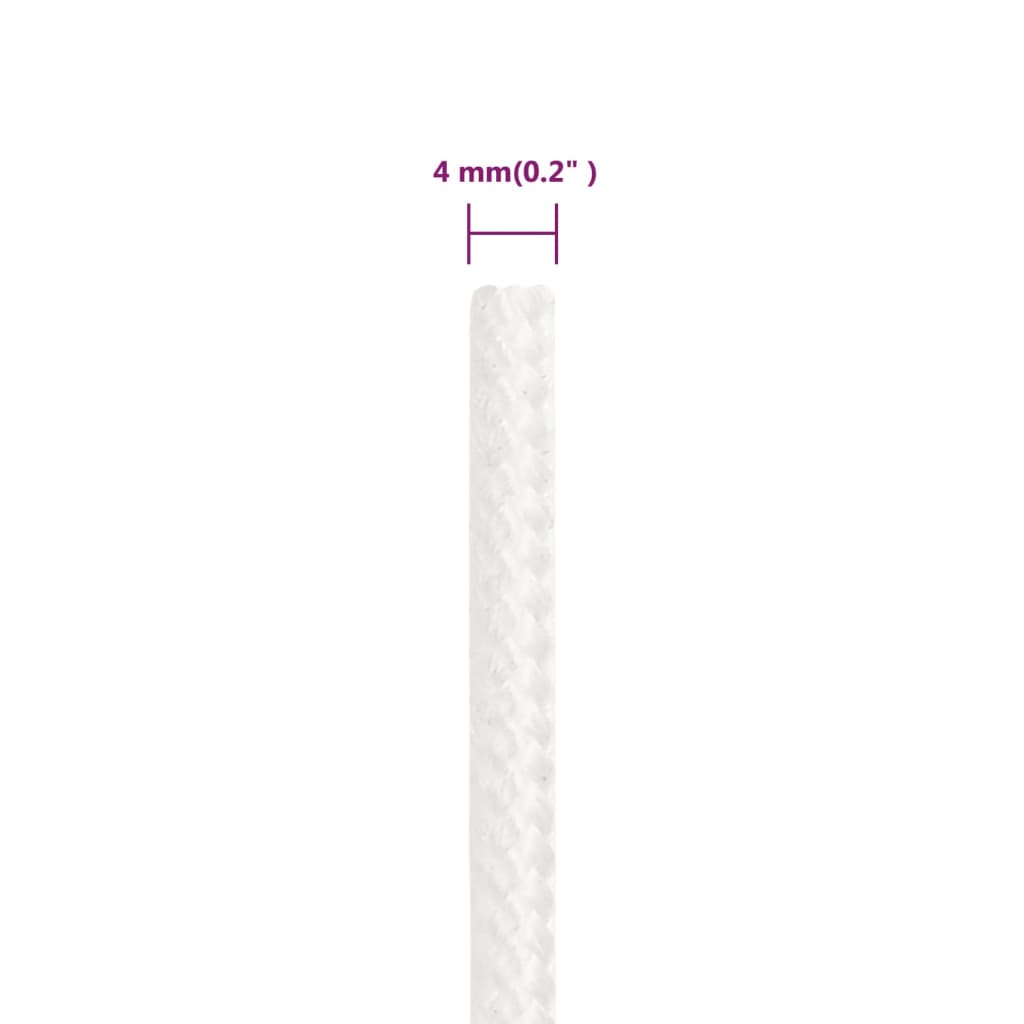 Boat Rope Full White 4 mm 500 m Polypropylene