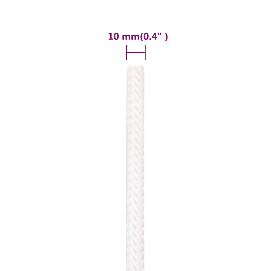 Boat Rope Full White 10 mm 250 m Polypropylene