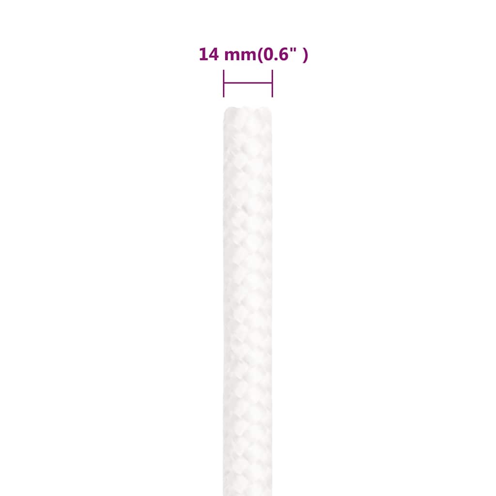 Boat Rope Full White 14 mm 50 m Polypropylene