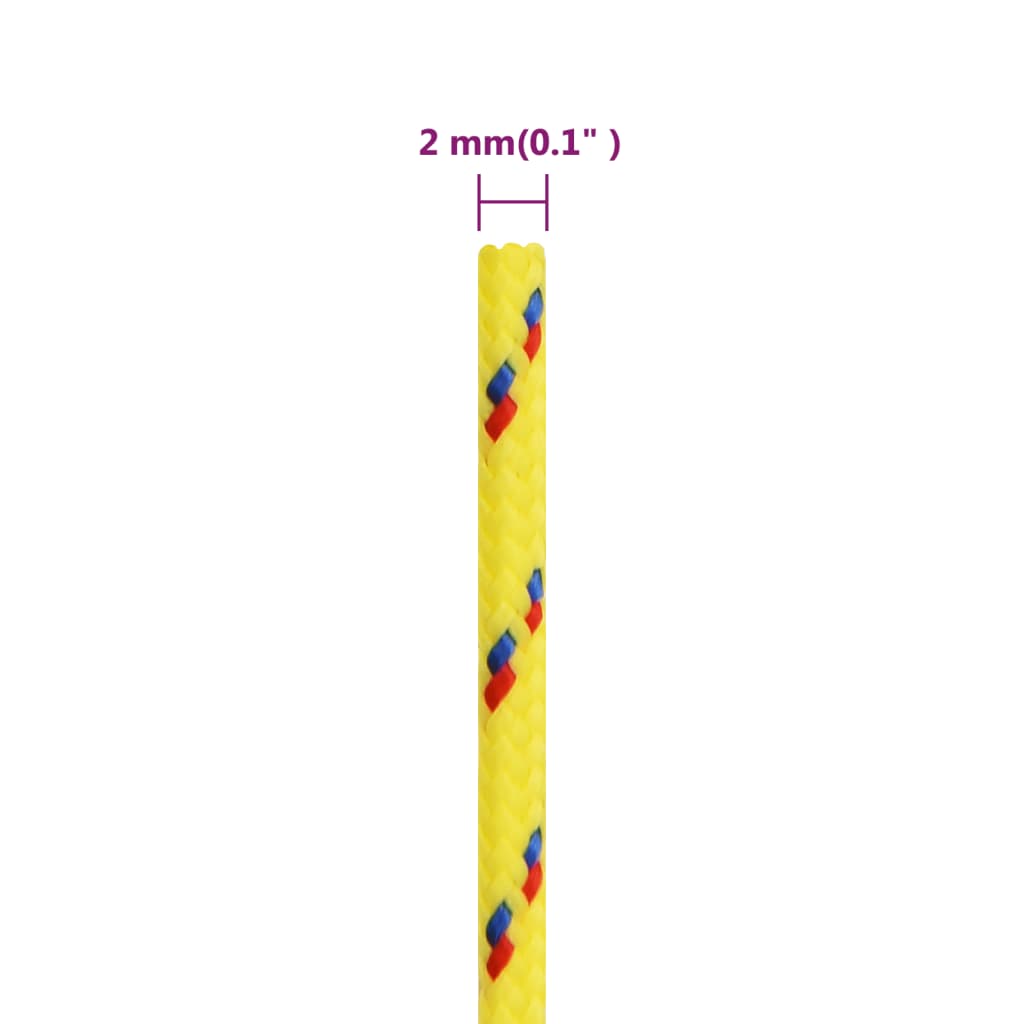 Boat Rope Yellow 2 mm 500 m Polypropylene