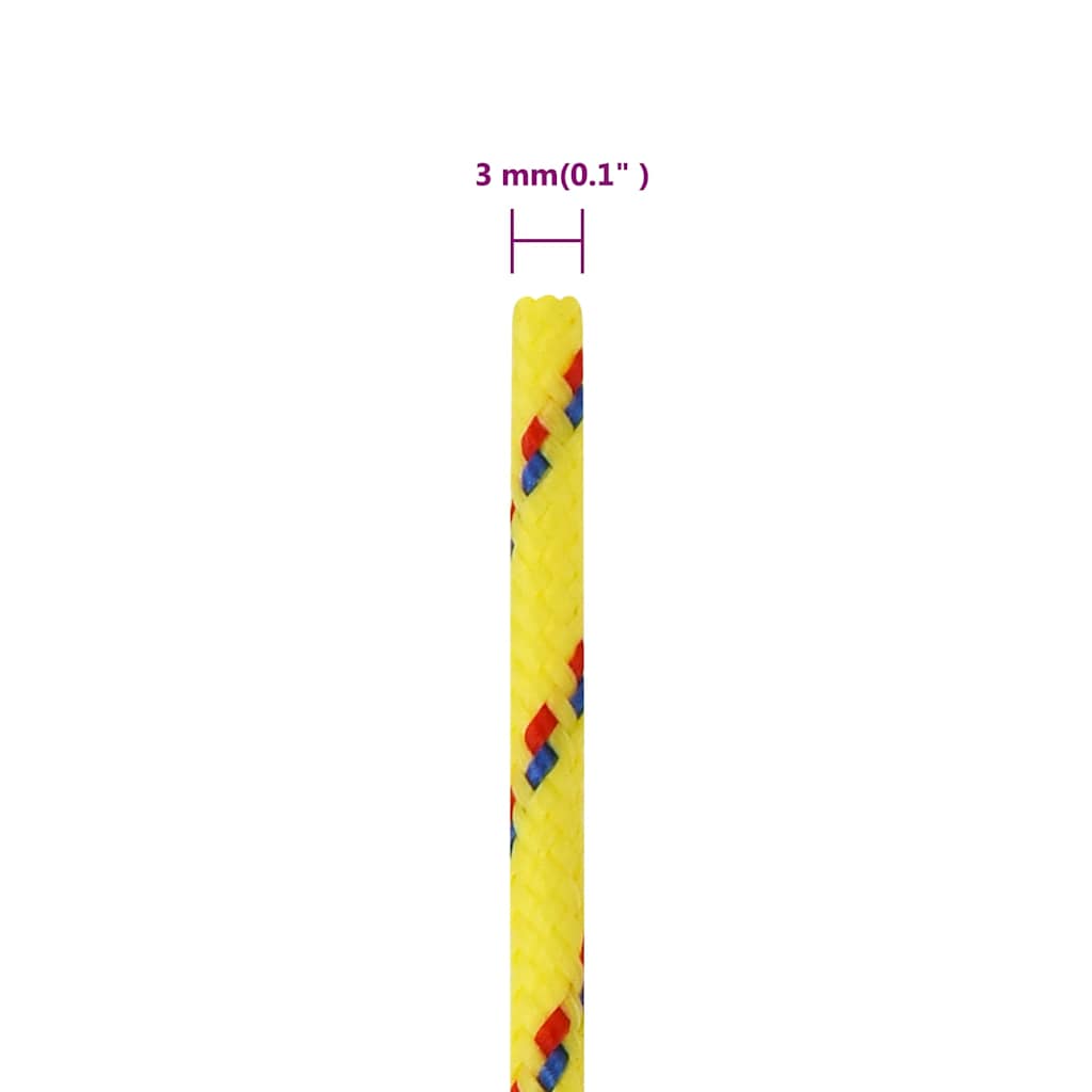 Boat Rope Yellow 3 mm 500 m Polypropylene