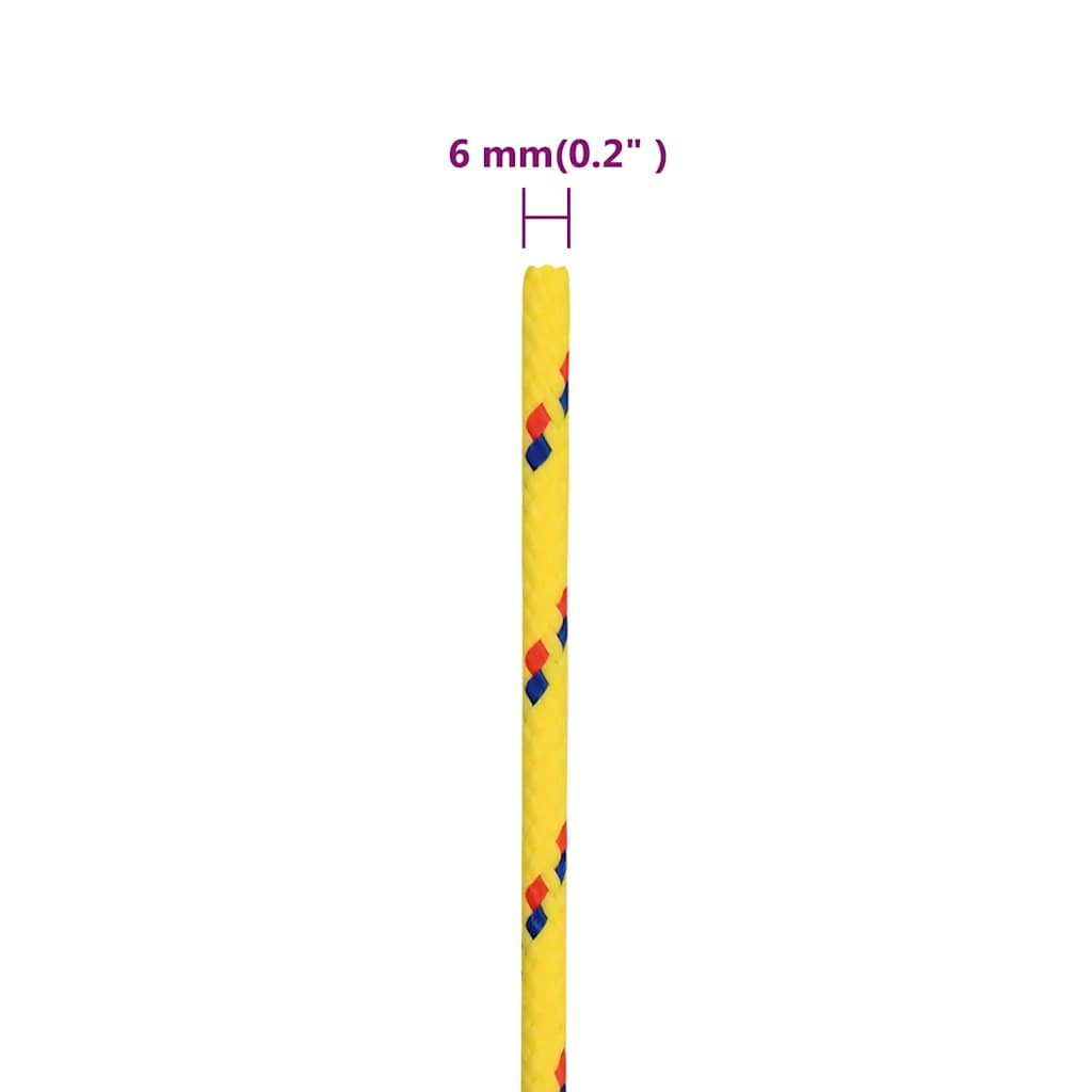 Boat Rope Yellow 6 mm 50 m Polypropylene
