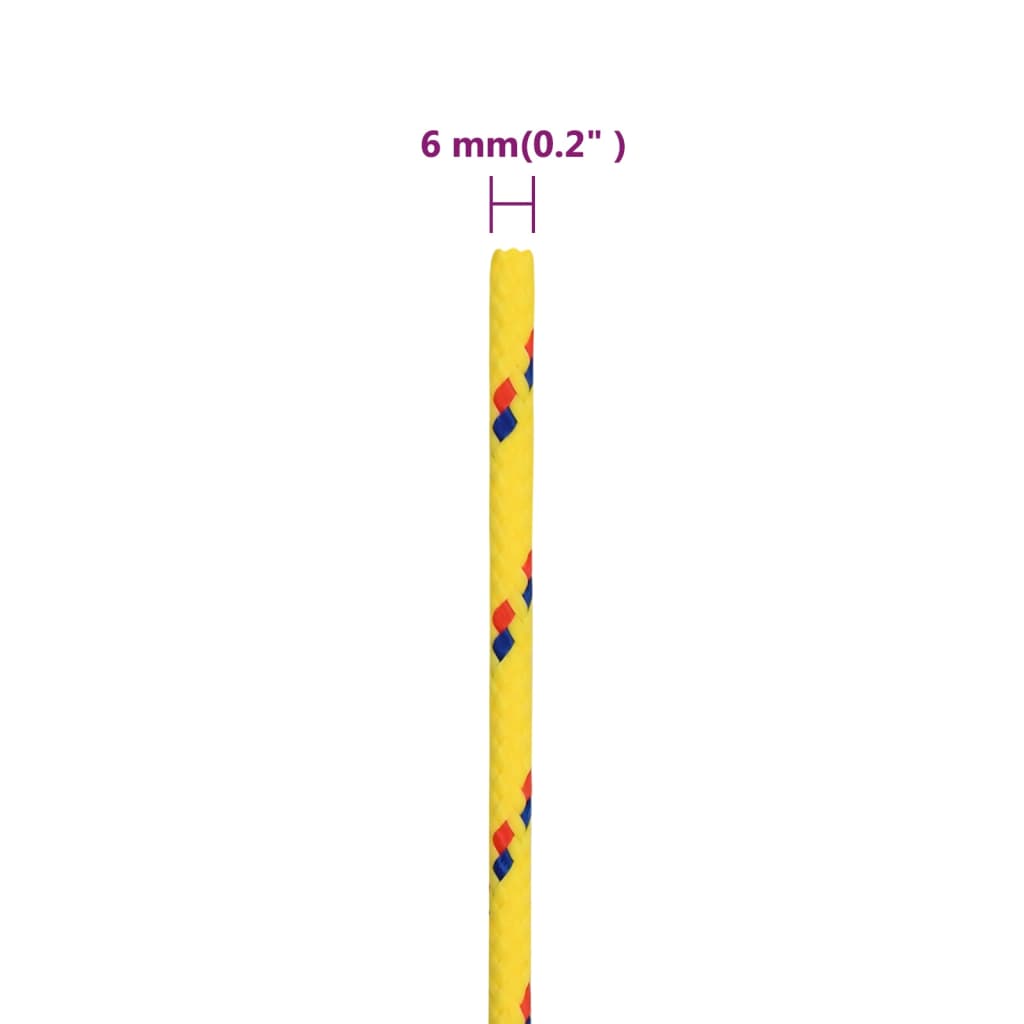 Boat Rope Yellow 6 mm 250 m Polypropylene