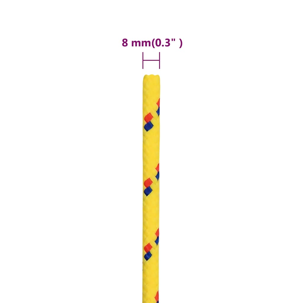 Boat Rope Yellow 8 mm 250 m Polypropylene