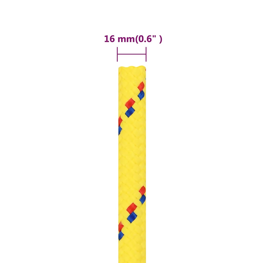 Boat Rope Yellow 16 mm 100 m Polypropylene