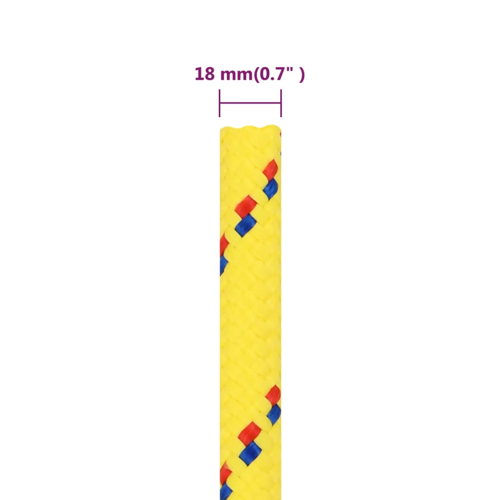 Boat Rope Yellow 18 mm 50 m Polypropylene
