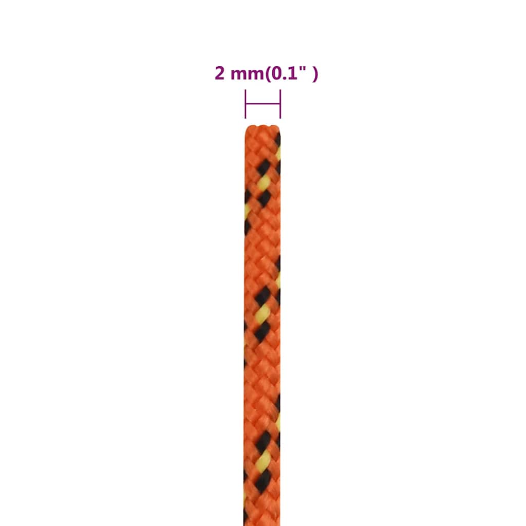 Boat Rope Orange 2 mm 25 m Polypropylene