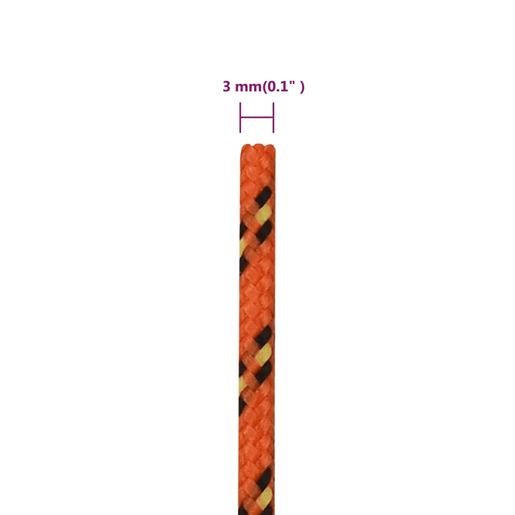 Boat Rope Orange 3 mm 250 m Polypropylene