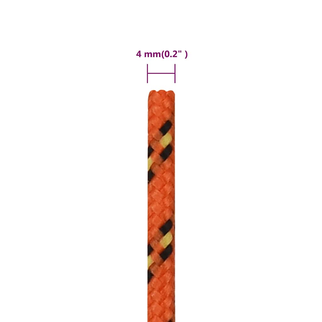 Boat Rope Orange 4 mm 250 m Polypropylene