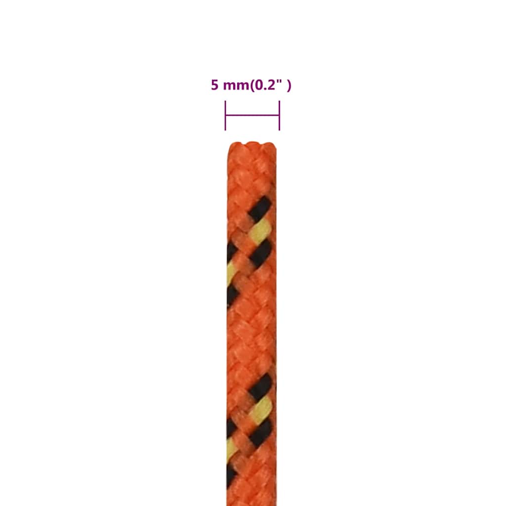 Boat Rope Orange 5 mm 25 m Polypropylene