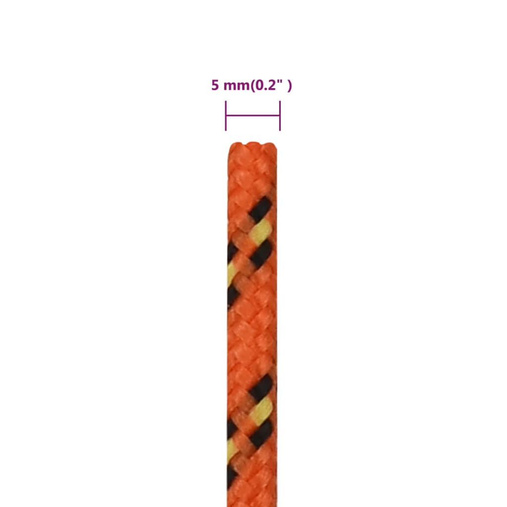 Boat Rope Orange 5 mm 500 m Polypropylene