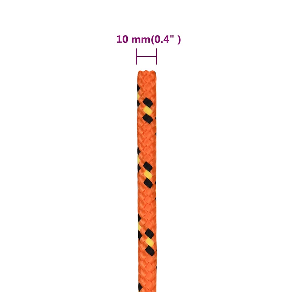 Boat Rope Orange 10 mm 250 m Polypropylene