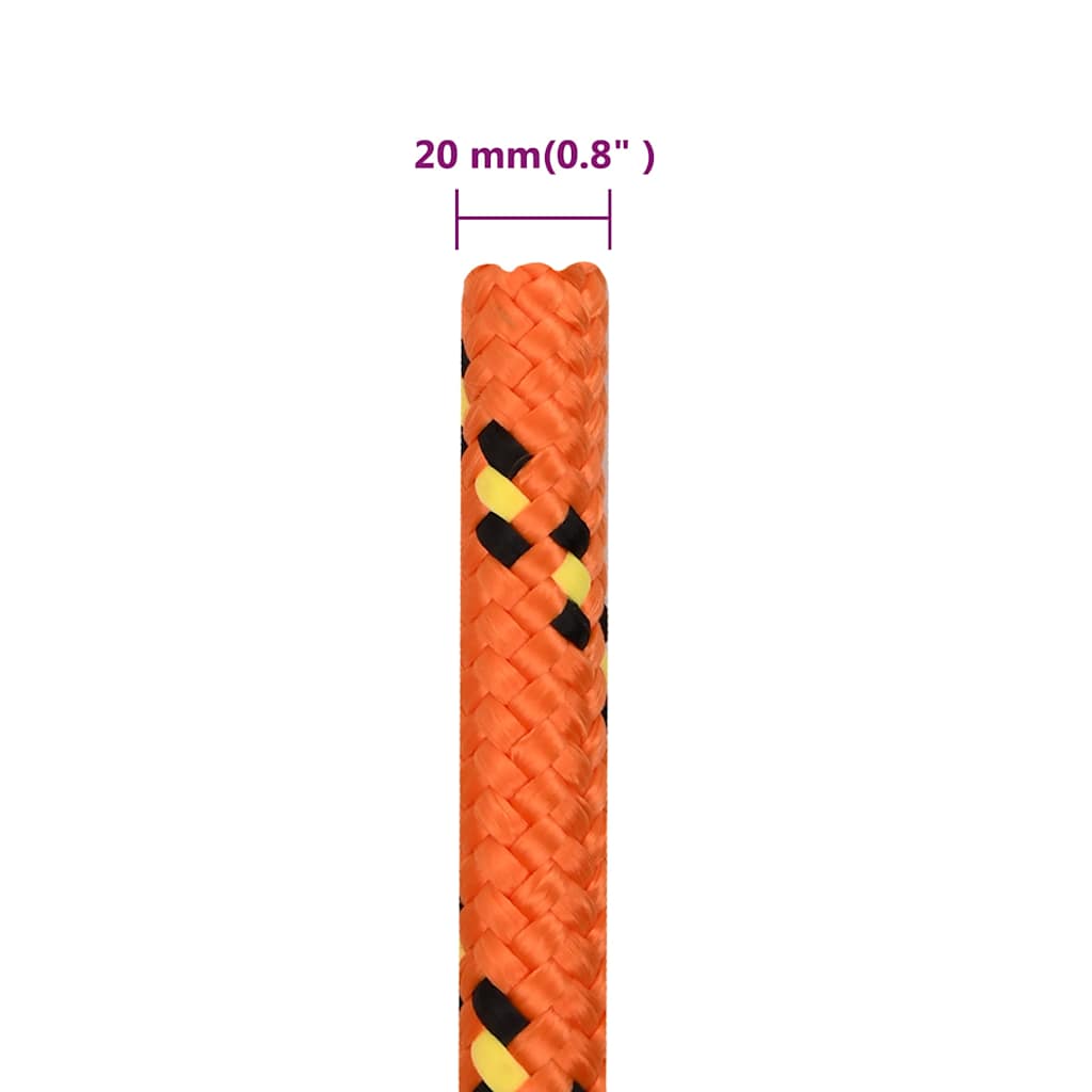 Boat Rope Orange 20 mm 100 m Polypropylene