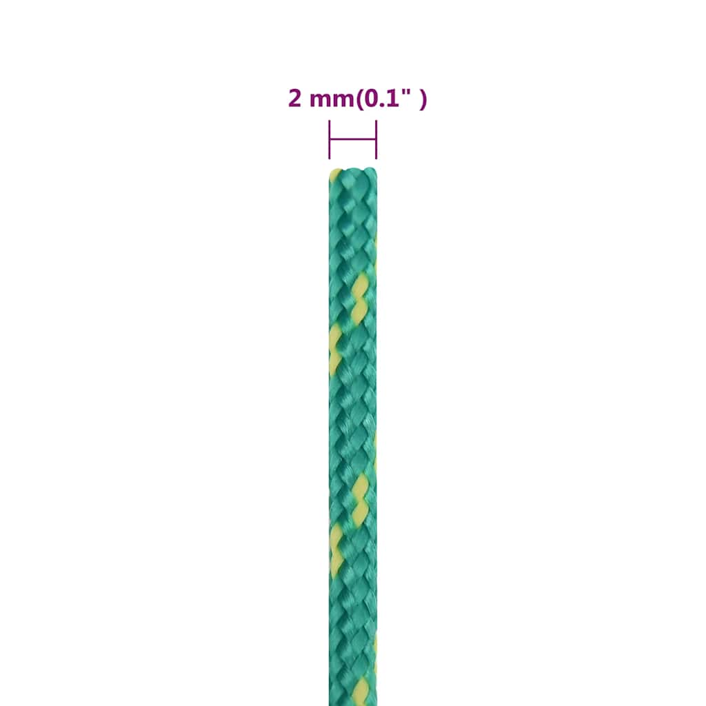 Boat Rope Green 2 mm 25 m Polypropylene